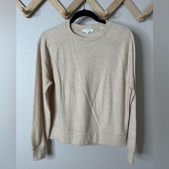Vince Long Sleeve Raglan Pullover in Marzipan Sz S - Picture 2 of 8